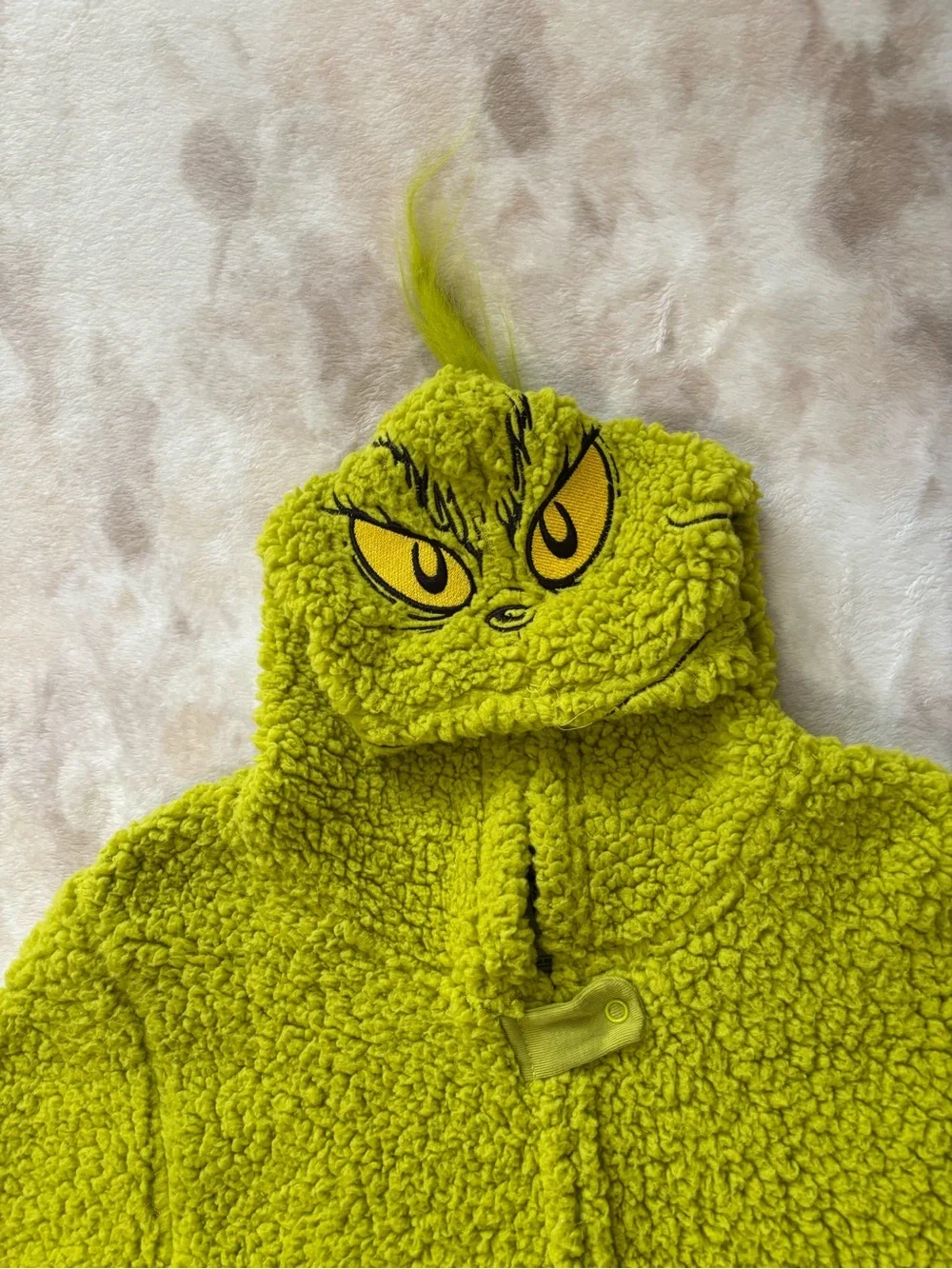 Dr. Seuss GRINCH Who Stole Christmas Kids Pajama Union Suit Size 10 XL